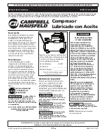 Preview for 21 page of Campbell Hausfeld IN630101AV Operating Instructions Manual