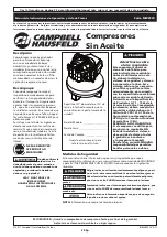 Preview for 25 page of Campbell Hausfeld IN634000AV Operating Instructions & Parts List Manual