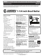 Предварительный просмотр 1 страницы Campbell Hausfeld IN715401AV Operating Instructions Manual