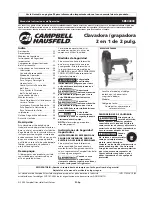 Preview for 21 page of Campbell Hausfeld IN717702AV Operating Instructions Manual
