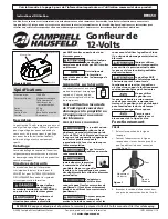 Preview for 3 page of Campbell Hausfeld IN718303AV Operating Instructions Manual