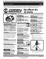 Предварительный просмотр 3 страницы Campbell Hausfeld IN718303AV Operating Instructions Manual