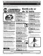 Предварительный просмотр 5 страницы Campbell Hausfeld IN718303AV Operating Instructions Manual