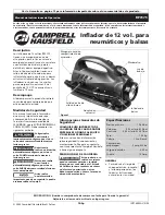 Предварительный просмотр 10 страницы Campbell Hausfeld IN718402AV Operating Instructions Manual