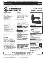 Предварительный просмотр 1 страницы Campbell Hausfeld IN734600AV Operating Instructions Manual