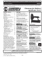 Предварительный просмотр 11 страницы Campbell Hausfeld IN734600AV Operating Instructions Manual