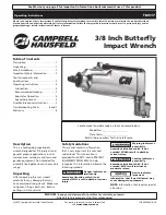 Предварительный просмотр 1 страницы Campbell Hausfeld IN735300AV Operating Instructions Manual