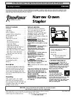 Preview for 1 page of Campbell Hausfeld IronForce IFN328K0 Operating Instructions Manual