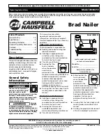 Campbell Hausfeld JB004250 Operating Instructions Manual предпросмотр