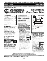 Preview for 9 page of Campbell Hausfeld JB004250 Operating Instructions Manual