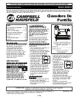 Preview for 17 page of Campbell Hausfeld JB004250 Operating Instructions Manual