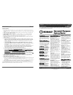 Preview for 1 page of Campbell Hausfeld Kobalt KBS530 Operating Instructions Manual