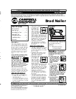 Предварительный просмотр 1 страницы Campbell Hausfeld NB003004 Operating Instructions Manual