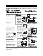 Предварительный просмотр 1 страницы Campbell Hausfeld NB0040 Operating Instructions Manual