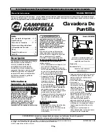 Предварительный просмотр 17 страницы Campbell Hausfeld NB004200 Operating Instructions Manual