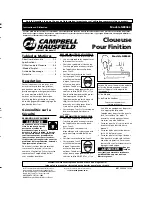Предварительный просмотр 9 страницы Campbell Hausfeld NB0064 Operating Instructions Manual