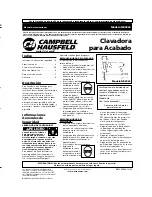 Preview for 17 page of Campbell Hausfeld NB0064 Operating Instructions Manual