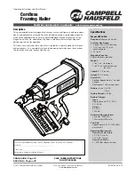 Preview for 1 page of Campbell Hausfeld NF349099 Operating Manual
