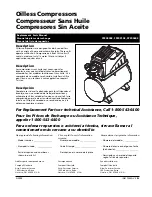 Campbell Hausfeld Oilless Compressors FP209002 Replacement Parts Manual preview