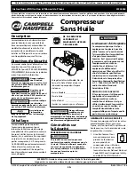 Предварительный просмотр 9 страницы Campbell Hausfeld Oilless Compressors FP209002L Operating Instructions And Parts Manual