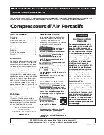 Предварительный просмотр 11 страницы Campbell Hausfeld Portable Air Compressor Operating Instructions Manual