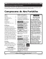 Preview for 21 page of Campbell Hausfeld Portable Air Compressor Operating Instructions Manual