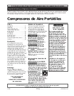 Предварительный просмотр 21 страницы Campbell Hausfeld Portable Air Compressor Operating Instructions Manual