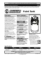 Preview for 1 page of Campbell Hausfeld PT2830 Operating Instructions And Parts Manual