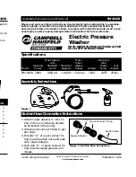 Preview for 1 page of Campbell Hausfeld PW1345B Assembly Instructions And Parts List