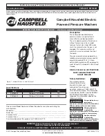 Предварительный просмотр 1 страницы Campbell Hausfeld PW135002 Operating Instructions Manual