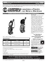 Preview for 25 page of Campbell Hausfeld PW135002 Operating Instructions Manual