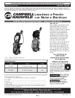 Предварительный просмотр 25 страницы Campbell Hausfeld PW135002 Operating Instructions Manual