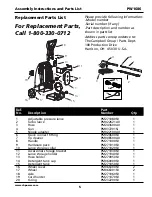 Предварительный просмотр 5 страницы Campbell Hausfeld PW1686 Parts And Assembly Manual