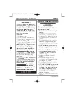 Preview for 2 page of Campbell Hausfeld PW1805 Operating Instructions And Parts List Manual