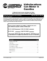 Preview for 17 page of Campbell Hausfeld PW2120 Assembly Instructions And Replacement Parts Manual