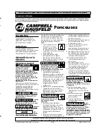 Preview for 5 page of Campbell Hausfeld Sanders Operating Instructions Manual