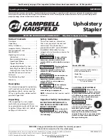Campbell Hausfeld SB101000 Operating Instructions Manual preview