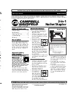 Preview for 1 page of Campbell Hausfeld SB3232 Operating Instructions Manual