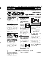 Предварительный просмотр 9 страницы Campbell Hausfeld SB3232 Operating Instructions Manual