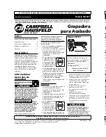 Preview for 12 page of Campbell Hausfeld SN258K Operating Instructions Manual