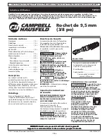 Предварительный просмотр 9 страницы Campbell Hausfeld TL0501 Operating Instructions Manual