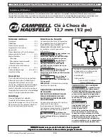 Предварительный просмотр 9 страницы Campbell Hausfeld TL0502 Operating Instructions Manual