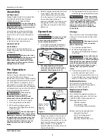 Preview for 2 page of Campbell Hausfeld tl052089 Operating Instructions Manual