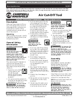 Предварительный просмотр 1 страницы Campbell Hausfeld TL053589 Operating Instructions Manual