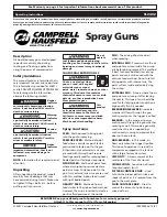 Preview for 1 page of Campbell Hausfeld TL2402 Operating Instructions Manual