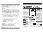 Предварительный просмотр 1 страницы Campbell Hausfeld VS260000KB Operating Instructions Manual