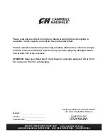 Preview for 2 page of Campbell Hausfeld VT6358 Operating Instructions And Parts Manual