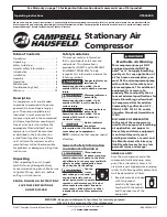 Предварительный просмотр 1 страницы Campbell Hausfeld VT636600 Operating Instructions Manual