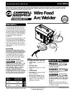 Предварительный просмотр 1 страницы Campbell Hausfeld WF2010 Operating Instructions & Parts Manual