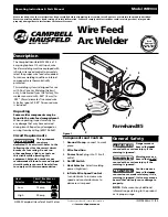 Preview for 1 page of Campbell Hausfeld WF2034 Operating Instructions & Parts Manual